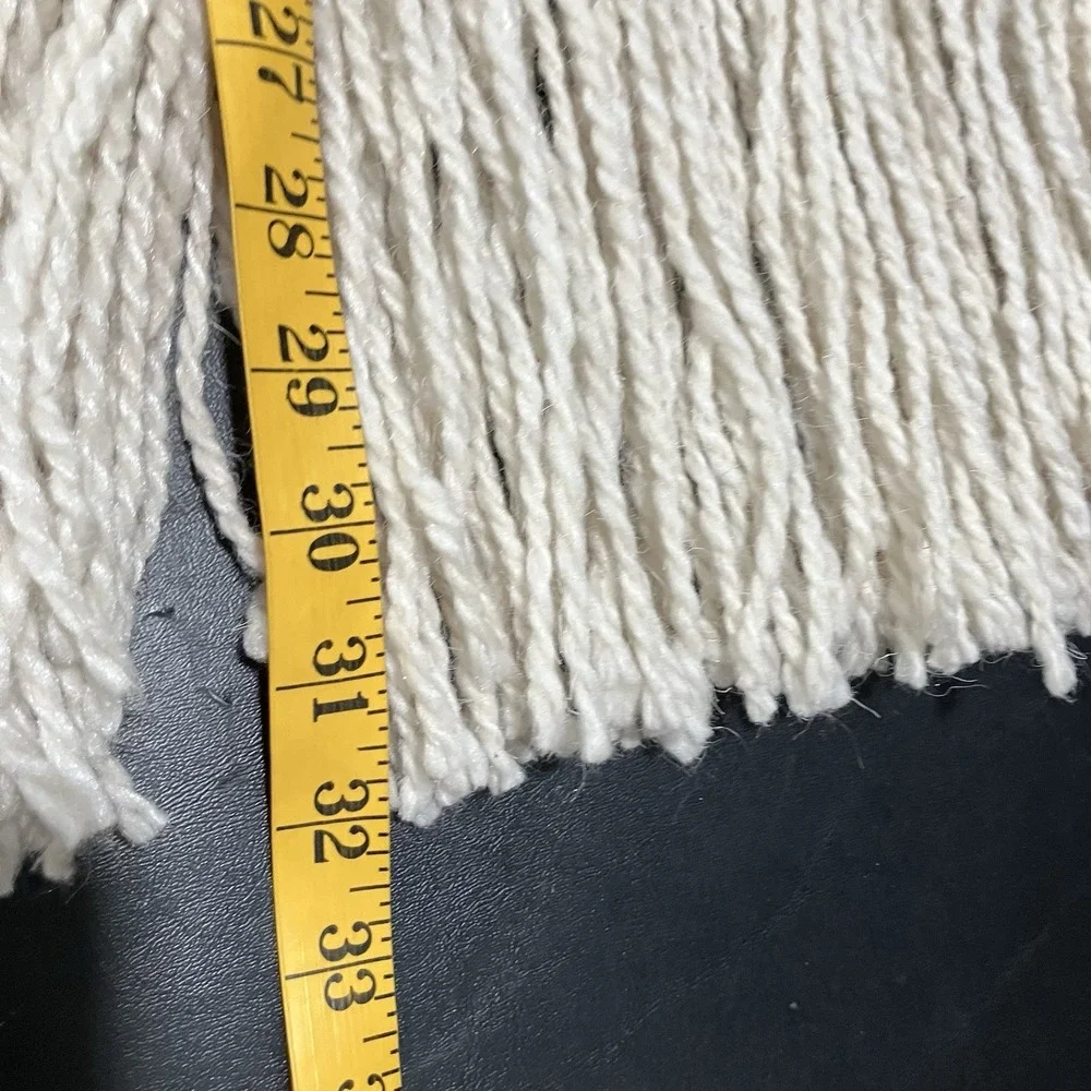 Boho Macrame Wall Hanging Woven Cotton Tapestry Fringe Tassel Neutral Wall Decor